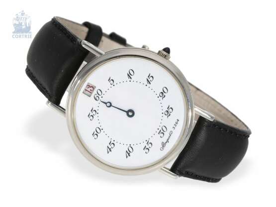 Armbanduhr: hochfeine, automatische Breguet "Souscription Jump Hour" Platin, Ref.3420 mit Emaillezifferblatt, Box und Zertifikat, 1990er Jahre - фото 3