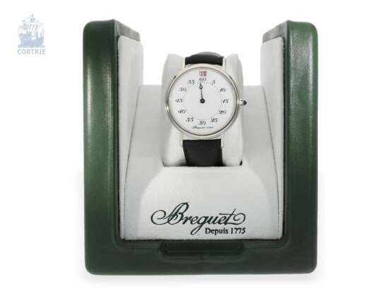 Armbanduhr: hochfeine, automatische Breguet "Souscription Jump Hour" Platin, Ref.3420 mit Emaillezifferblatt, Box und Zertifikat, 1990er Jahre - Foto 5