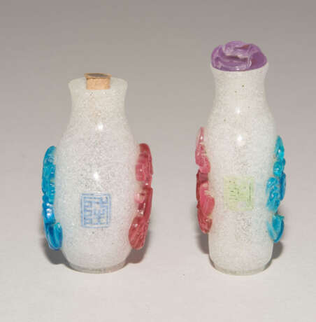 Lot: 4 Überfangglas Snuff Bottles - Foto 4