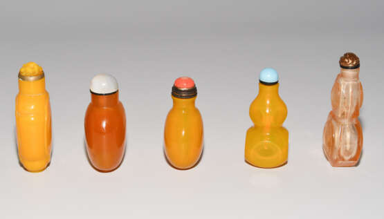 Lot: 5 Glas Snuff Bottles - Foto 5
