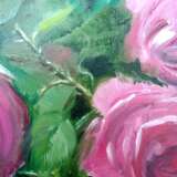 Июльские розы Canvas on the subframe Oil paint Romanticism 2020 - photo 2