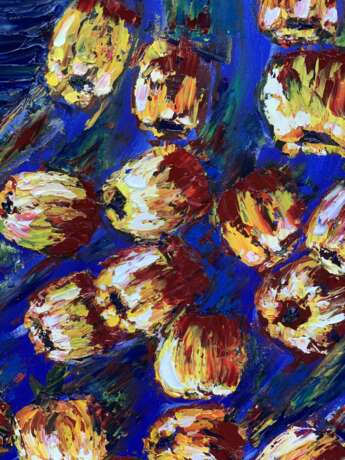 Design Gemälde „Äpfel fallen in den Himmel“, Leinwand, Ölfarbe, Abstrakter Expressionismus, Alltagsleben, 2020 - Foto 2
