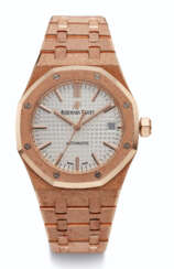 AUDEMARS PIGUET, 18K PINK "FROSTED" GOLD, ROYAL OAK, REF. 15454OR