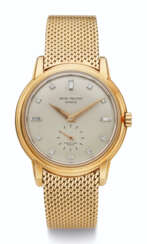PATEK PHILIPPE, 18K GOLD AND DIAMOND-SET WRISTWATCH WITH BRACELET, RETAILED BY SERPICO Y LAINO, REF. 2551
