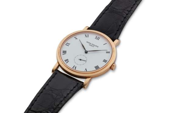 Patek Philippe. PATEK PHILIPPE, CALATRAVA, 18K PINK GOLD, HOBNAIL BEZEL, REF. 3919 - photo 2