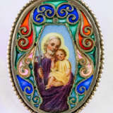 Brosche mit hl. Joseph und Jesuskind - Foto 1