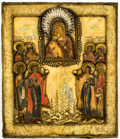 Gottesmutter von Vladimir mit Heiligen - Foto 1