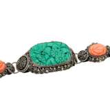 Armband mit Türkis und Koralle, - photo 3