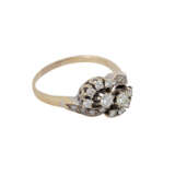 Ring mit Brillanten und Achtkantdiamanten, zusammen ca. 0,84 ct, - Foto 1