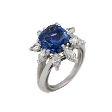 Ring mit feinem blauem Saphir von 2,4 ct, - photo 5