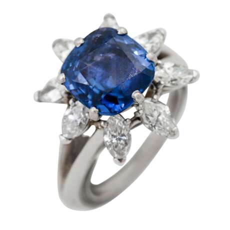 Ring mit feinem blauem Saphir von 2,4 ct, - photo 6