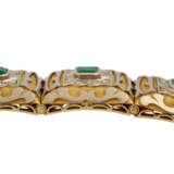 Armband mit Smaragden und Brillanten, zusammen ca. 2,15 ct, - Foto 6