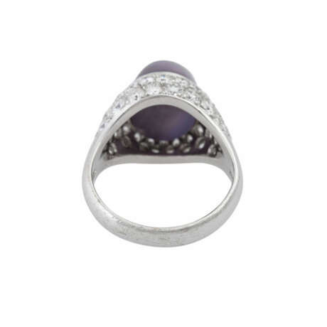 SCHILLING Ring mit Sternsaphir und Brillanten, zusammen ca. 1,9 ct, - photo 4