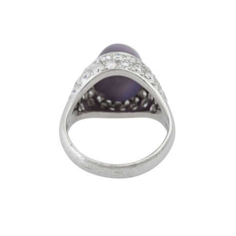 SCHILLING Ring mit Sternsaphir und Brillanten, zusammen ca. 1,9 ct, - Foto 4