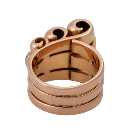 Ring mit 3 Altschliffdiamanten zusammen ca. 0,50 ct, - фото 4