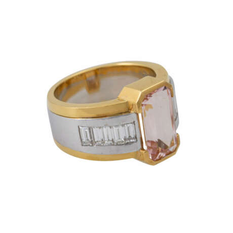 Unikat Ring mit Morganit und 10 Diamantbaguettes, - фото 1