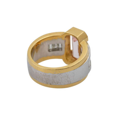Unikat Ring mit Morganit und 10 Diamantbaguettes, - фото 3