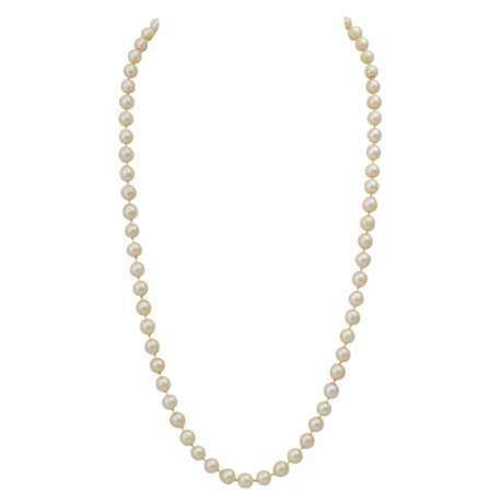 Perlenkette mit antiker Schmuckschließe, - Foto 1