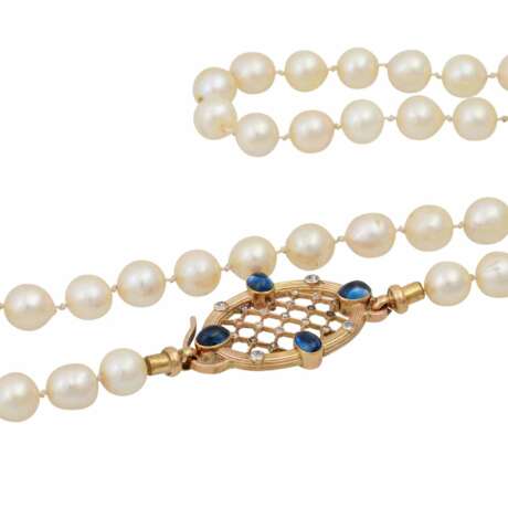 Perlenkette mit antiker Schmuckschließe, - Foto 5