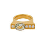 UNIKAT Ring mit ovalem Beryll und 8 Brillanten - photo 2