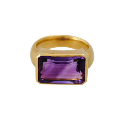 Ring mit achteckigem Amethyst im Treppenschliff von ca. 9,5 ct, - фото 2