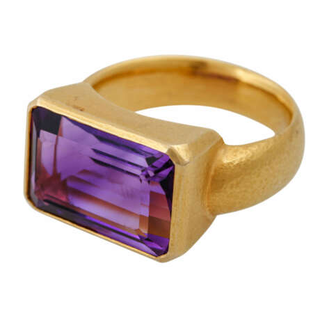 Ring mit achteckigem Amethyst im Treppenschliff von ca. 9,5 ct, - фото 5