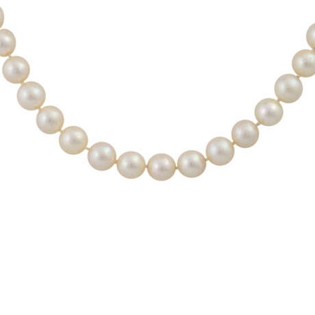 Lange Perlenkette mit Saphirschließe, - фото 2