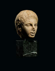 A GREEK MARBLE HEAD OF A YOUTH