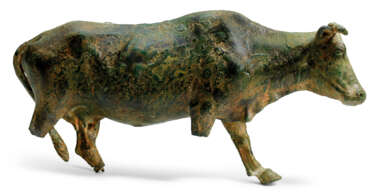 A ROMAN BRONZE COW