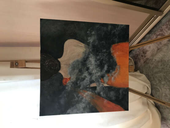 Design Gemälde, Gemälde, Modulares Bild „In der Umarmung der Nacht“, Leinwand auf dem Hilfsrahmen, Gemischte Technik, Modern, Animalistisches, 2020 - Foto 2