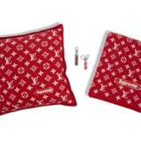 A COLLECTION OF RED MONOGRAM ACCESSORIES - photo 1