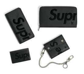 A COLLECTION OF BLACK EPI LEATHER ACCESSORIES