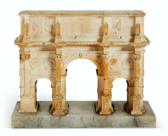A CARVED ALABASTER MODEL OF THE ARCH OF CONSTANTINE - фото 2