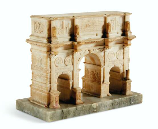 A CARVED ALABASTER MODEL OF THE ARCH OF CONSTANTINE - photo 3