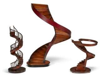 THREE FLYING STAIRCASE MAQUETTES