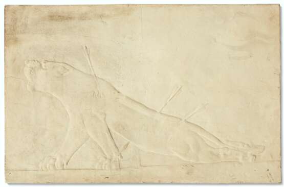 A RELIEF OF A WOUNDED LION - photo 1