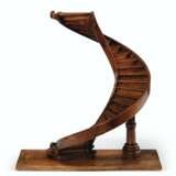 A WALNUT AND OAK FLYING STAIRCASE MAQUETTE - фото 2