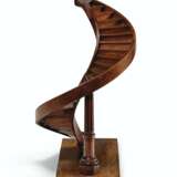 A WALNUT AND OAK FLYING STAIRCASE MAQUETTE - фото 3