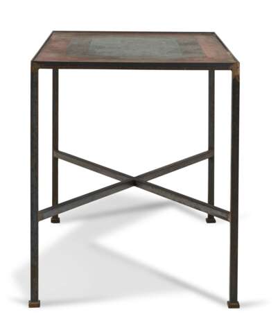 A PAIR OF STEEL AND SLATE SIDE TABLES - photo 4