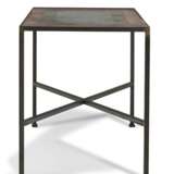 A PAIR OF STEEL AND SLATE SIDE TABLES - фото 4
