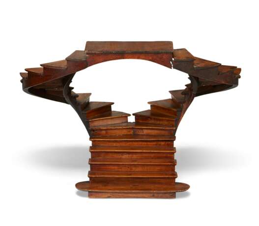A FRUITWOOD DOUBLE STAIRCASE MAQUETTE - фото 1
