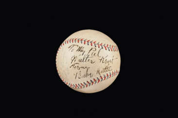 Iconic "Walter Kent" Babe Ruth Single Signed Baseball: Uniqu...