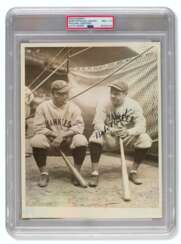 Rare Babe Ruth And Lou Gehrig Autographed Photograph by Loui...
