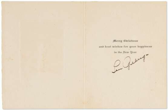 Lou Gehrig Autographed Christmas Card c1920-30s (PSA/DNA 8 N... - фото 1