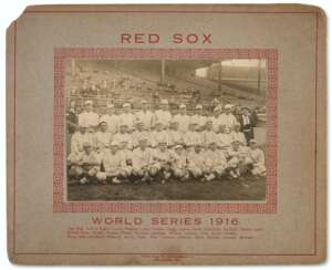 1916 Red Sox World Series Team Cabinet Photograph with Babe ...