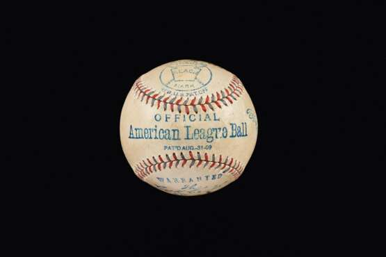 1915 Eddie Collins Single Signed Baseball to Umpire Tommy Co... - фото 3