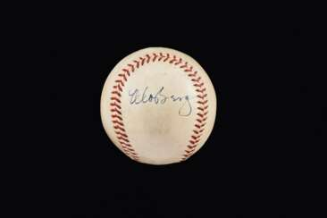 Scarce Moe Berg single signed baseball (1934 US Tour of Japa...