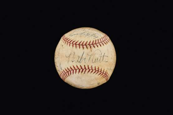1934 US All-Star Team Tour of Japan Autographed Baseball - фото 1
