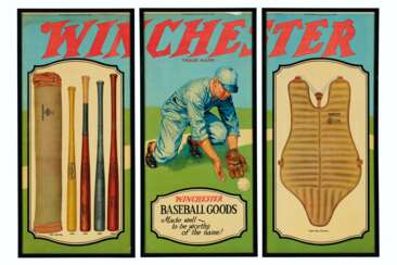 Winchester Sporting Goods Co Advertising Triptych Display c1...