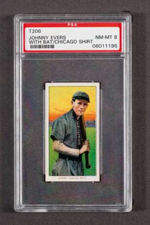 1909-11 T-206 White Border Johnny Evers (With bat, Chicago o... - Foto 1